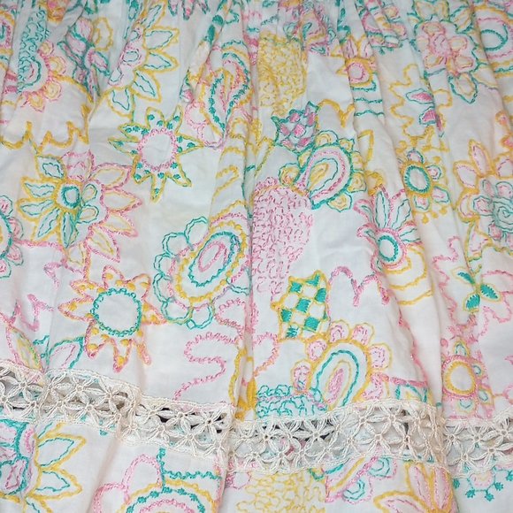 Milly New York embroidered tier skirt size 4 - Picture 5 of 9